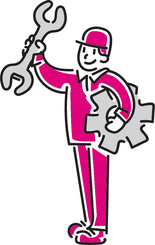 工具を持った施工業者